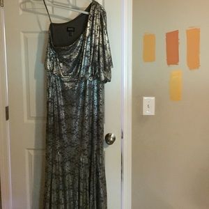 COPY - Silver/Gray One Shoulder Evening Gown